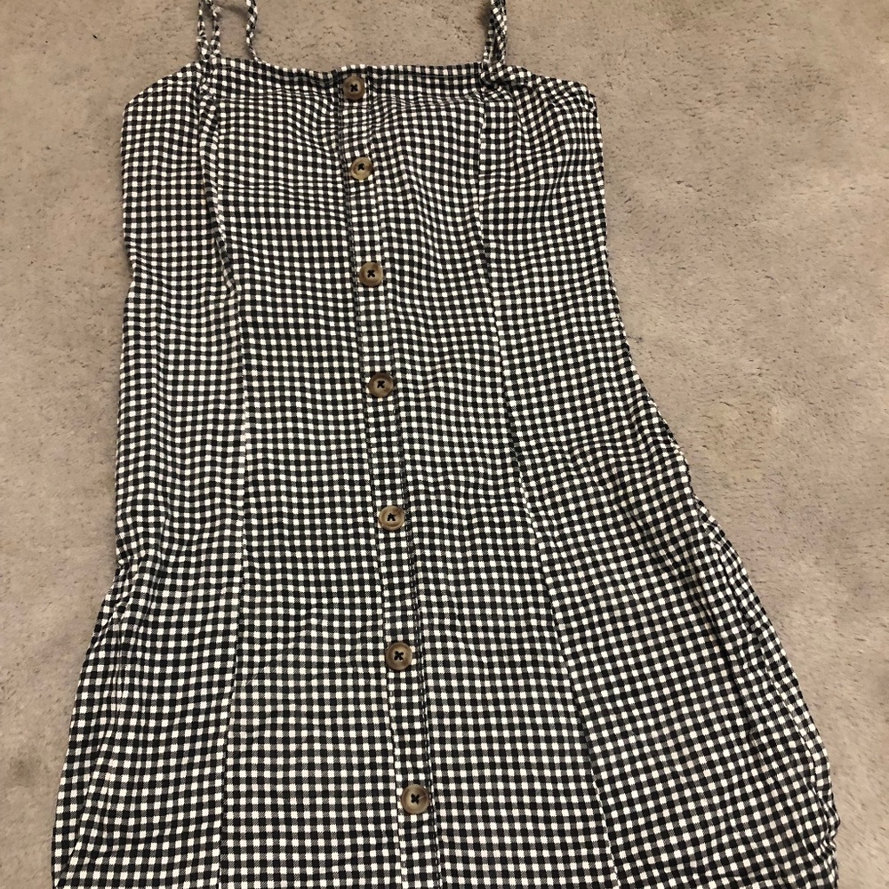 gingham shift dress